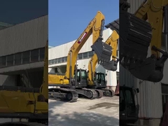 मिट्टी खोदने के लिए मानक बाल्टी के साथ बढ़ी हुई खुदाई मशीन दूरबीन बांह