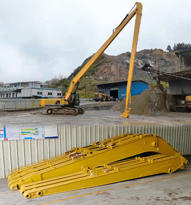 पीला लाल सफेद लंबी दूरी की बूम खुदाई मशीन Cat 320 PC200 Hitachi 210