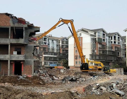 तीन खंड उत्खनन विध्वंसक हाथ समायोज्य पहुंच बूम विघटन के लिए
