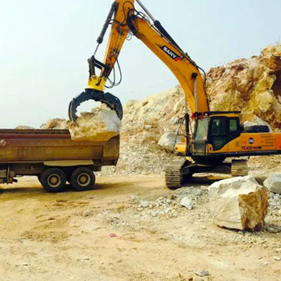 360 डिग्री रोटेशन कोण हाइड्रोलिक ग्रैपल 2 सिलेंडर के साथ OEM सेवाएं प्रदान की गईं