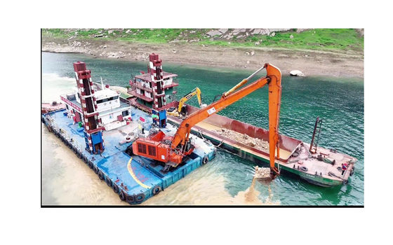 ड्रेजिंग कार्य के लिए लंबी दूरी की बूम एक्सकेवेटर Q355B सामग्री का उपयोग करें