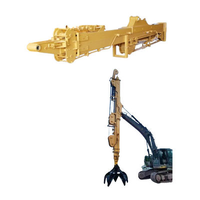 खुदाई के लिए खोदने की नींव के लिए शेल बाल्टी के साथ खुदाई मशीन दूरबीन बांह