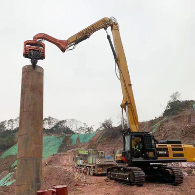 हेवी-ड्यूटी 13.5-18m Excavator Piling Arm Boom for 30-50 Ton Excavator Sheet Pile Driving Attachment Q355B Q690D Customized