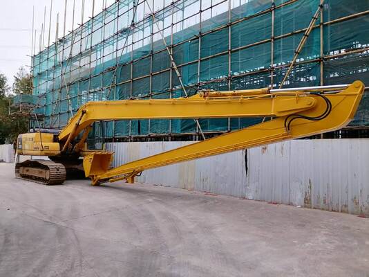 Long-Reach Excavator Arm with Heavy-Duty Stone Grab — Optimal Solution for River Embankment & Dam Works