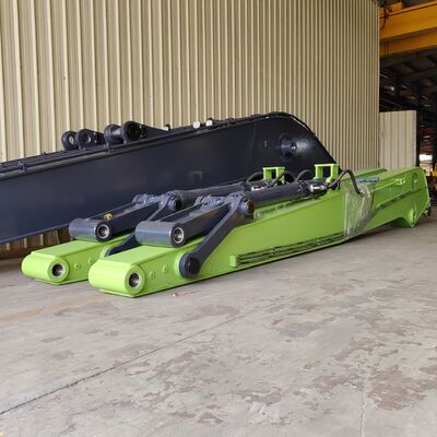 Long-Reach Excavator Arm with Heavy-Duty Stone Grab — Optimal Solution for River Embankment & Dam Works